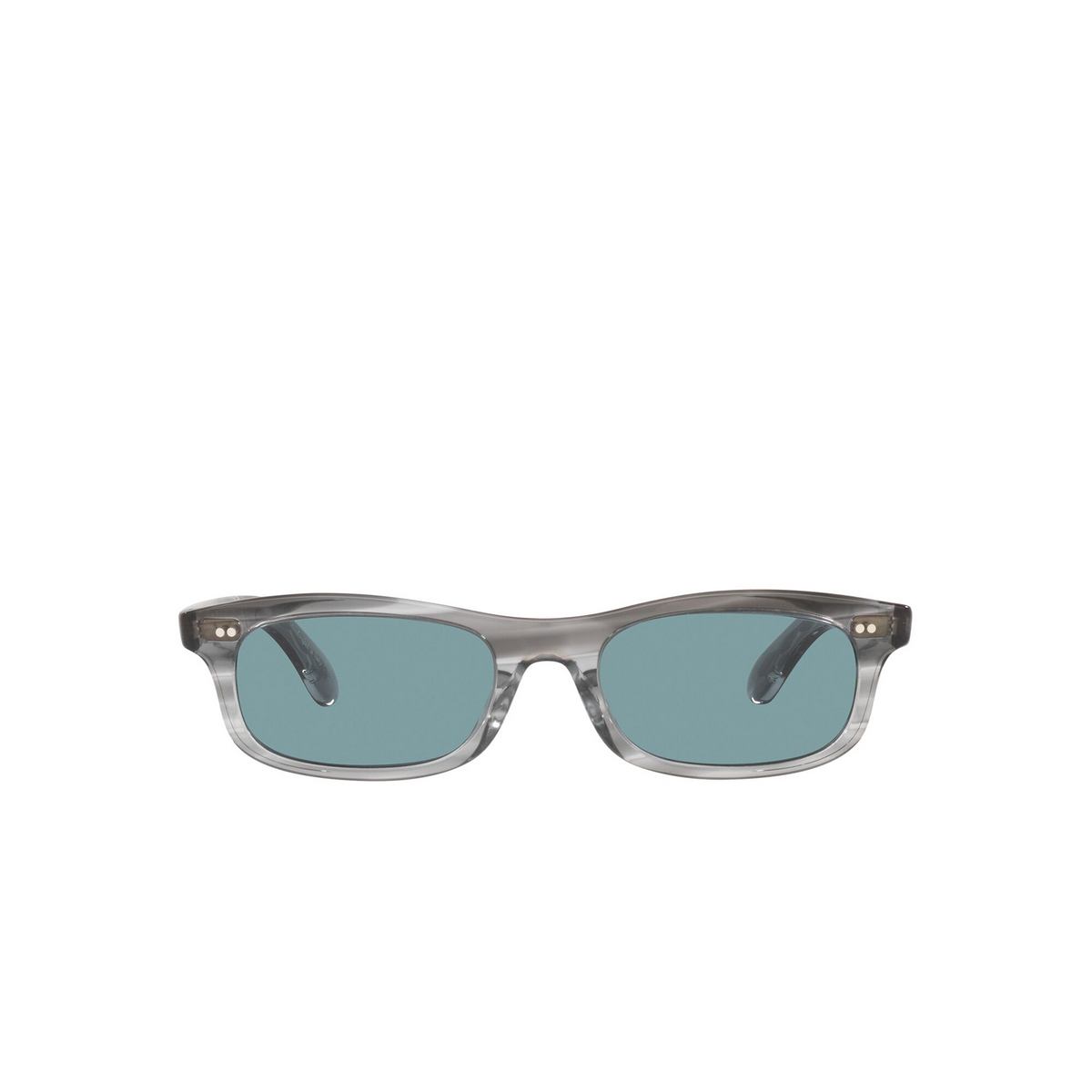 Oliver Peoples® Rectangle Sunglasses: Fai OV5484SU color Grey Textured Tortoise 1737P1 - front view.