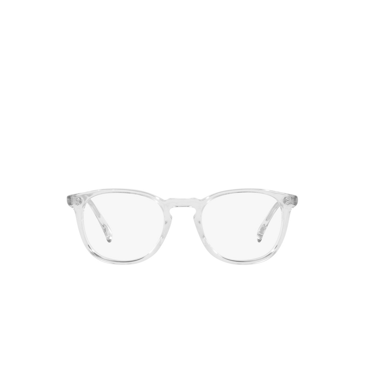 Oliver Peoples® Round Eyeglasses: Finley Esq. (u) OV5298U color Crystal 1101 - front view.