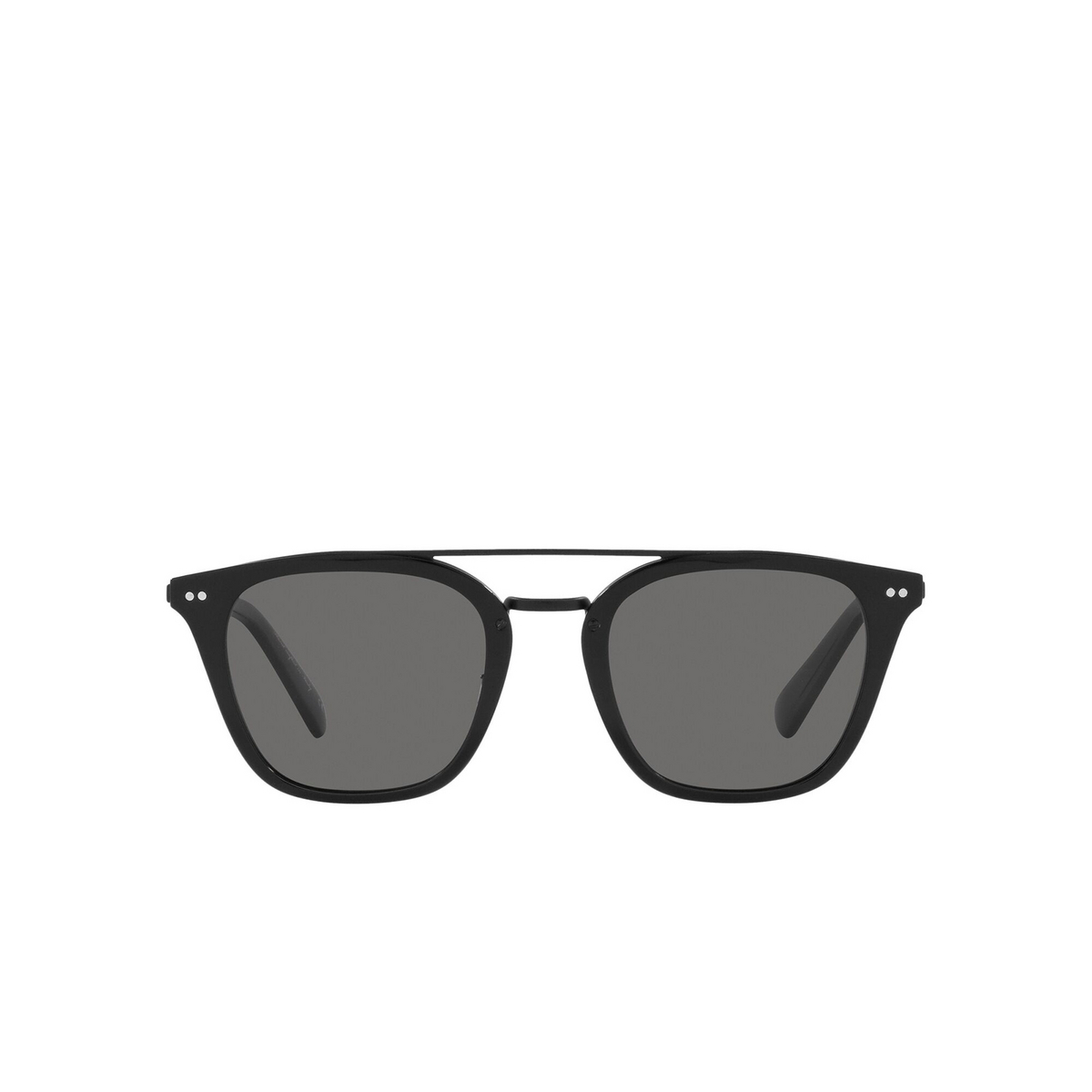 Oliver Peoples® Rectangle Sunglasses: Frère La OV5461SU color Black 100581 - front view.