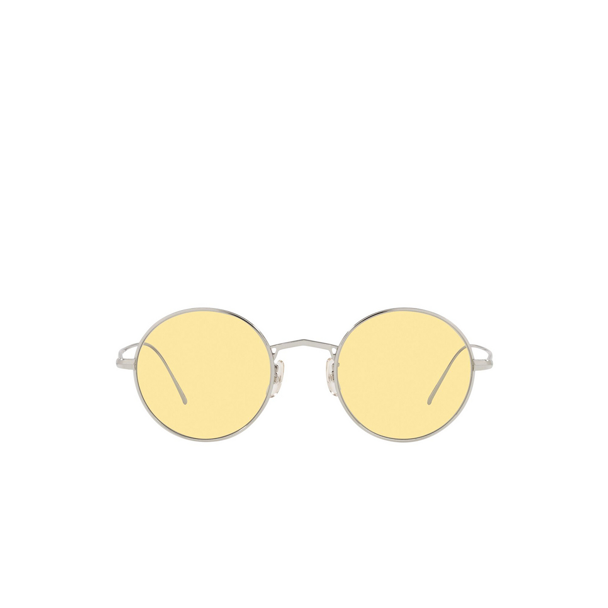 Oliver Peoples® Round Sunglasses: G. Ponti-3 OV1293ST color Silver 5036R6 - front view.