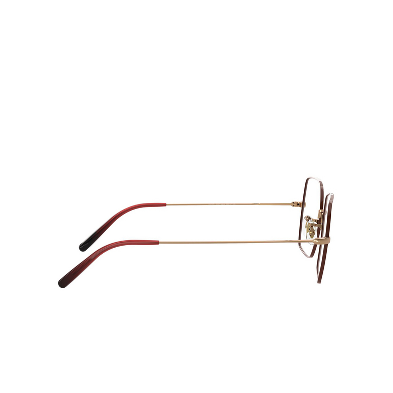 Oliver Peoples JUSTYNA Eyeglasses 5037 rose gold / burgundy - 3/4