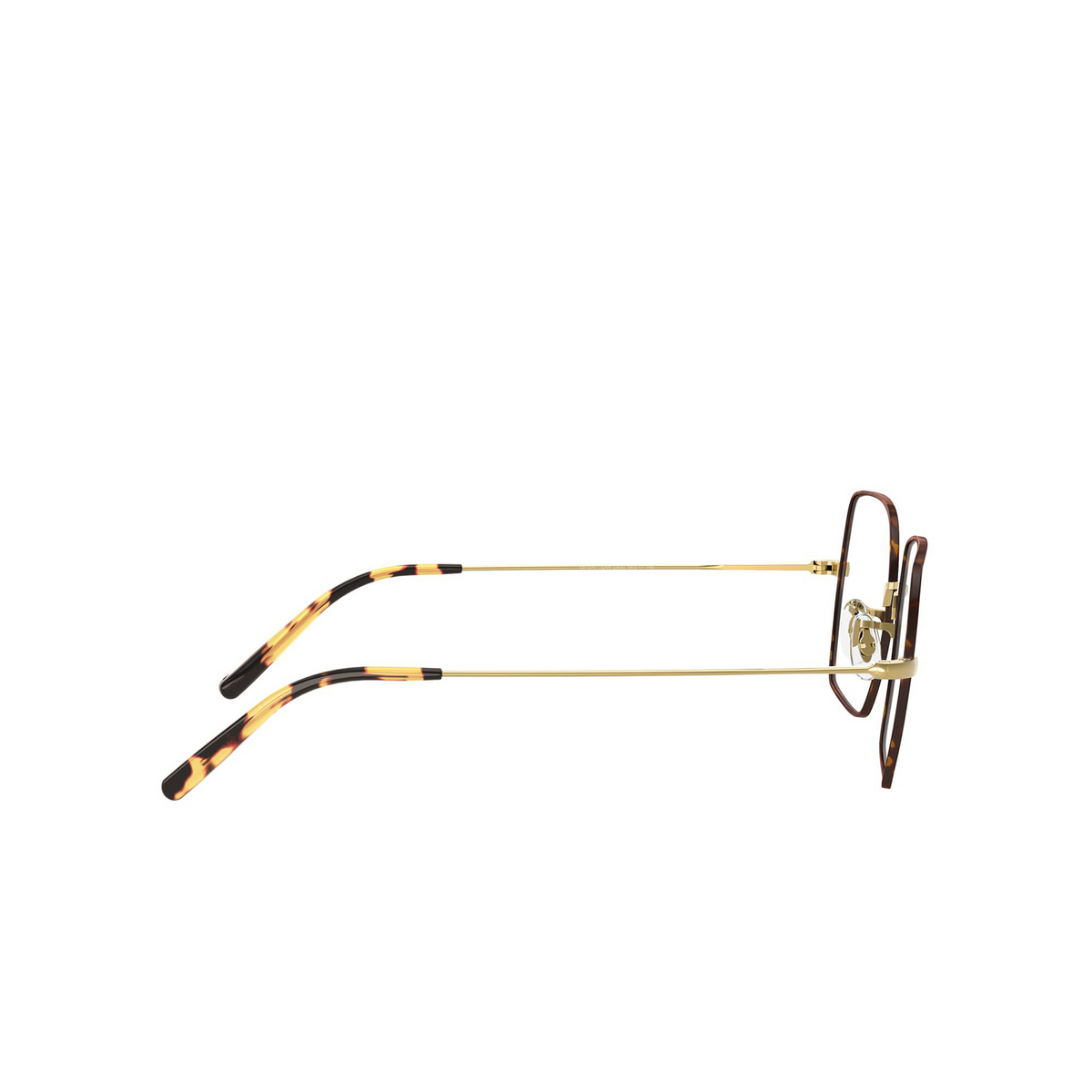 Oliver Peoples® Irregular Eyeglasses: Justyna OV1279 color Gold / Tortoise 5295 - product thumbnail 3/3.