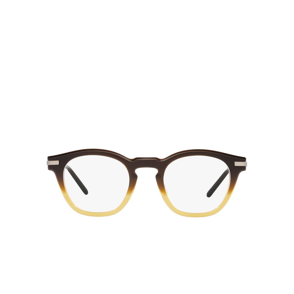 Oliver Peoples LEN Eyeglasses 1746 Whisky Gradient / Brushed Silver - front view