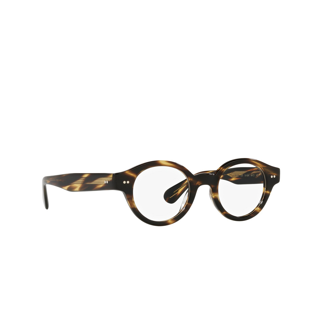 Oliver Peoples® Round Eyeglasses: Londell OV5466U color Cocobolo 1003 - three-quarters view.