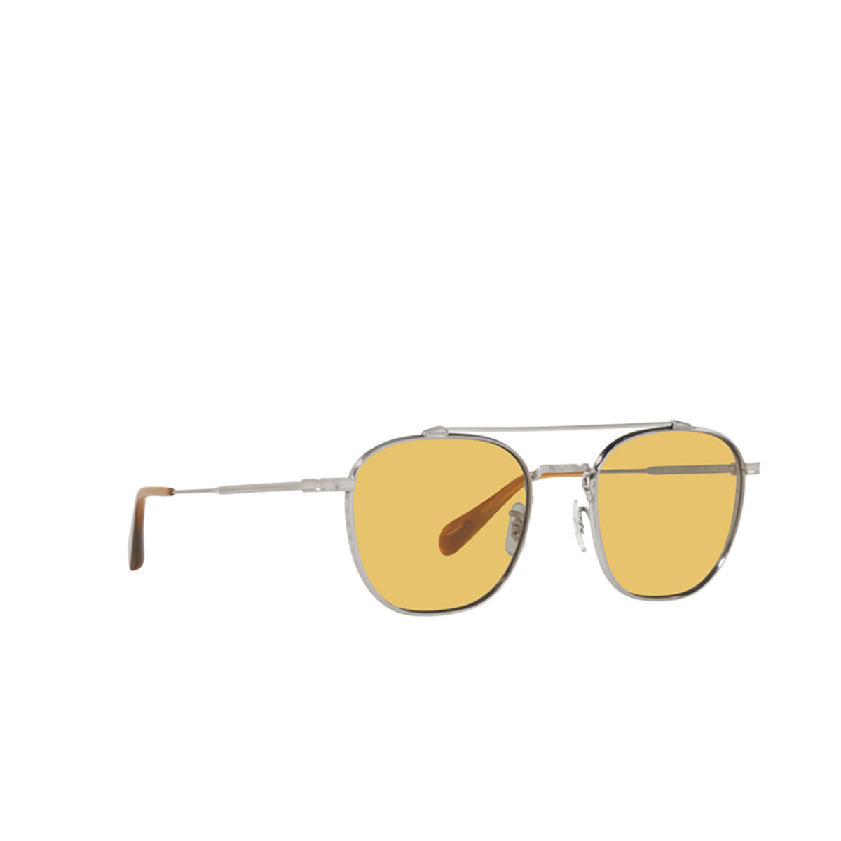 Oliver Peoples MANDEVILLE Sunglasses 525485 Brushed Silver - three-quarters view
