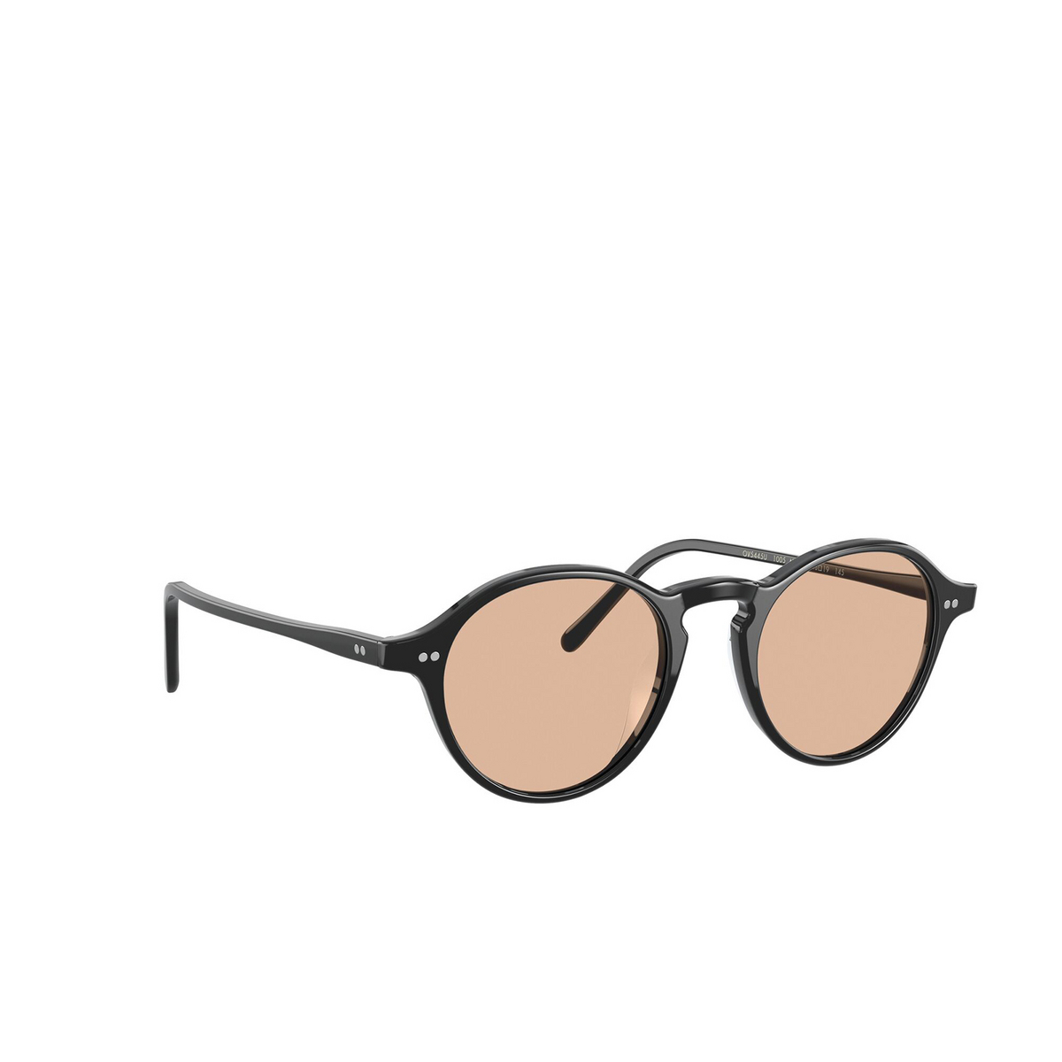Oliver Peoples® Round Eyeglasses: Maxson OV5445U color Black 1005 - three-quarters view.