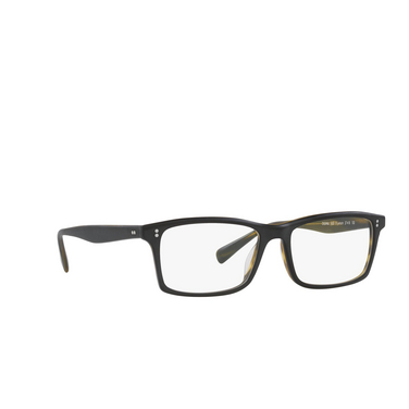 Oliver Peoples MYERSON Eyeglasses 1453 semi matte black / olive tortoise - three-quarters view