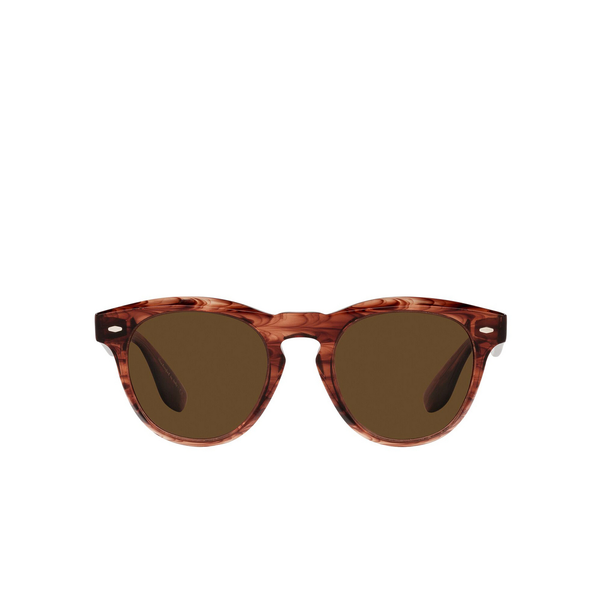 Oliver Peoples NINO Sunglasses 172157 Dark Amber Tortoise - front view