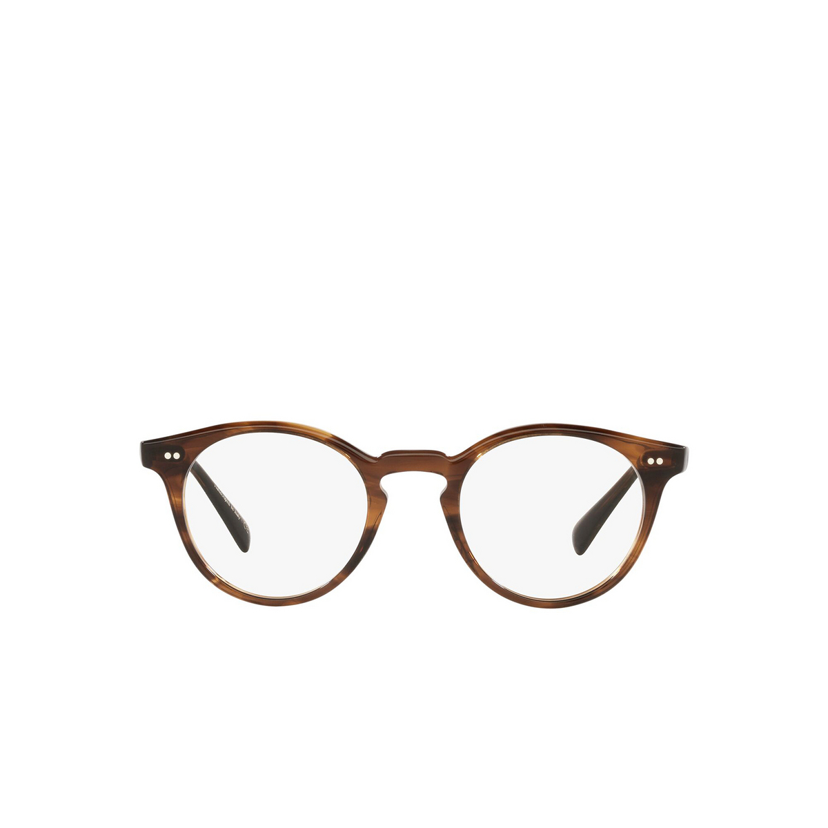 Oliver Peoples® Round Eyeglasses: Romare OV5459U color Tuscany Tortoise 1724 - front view.