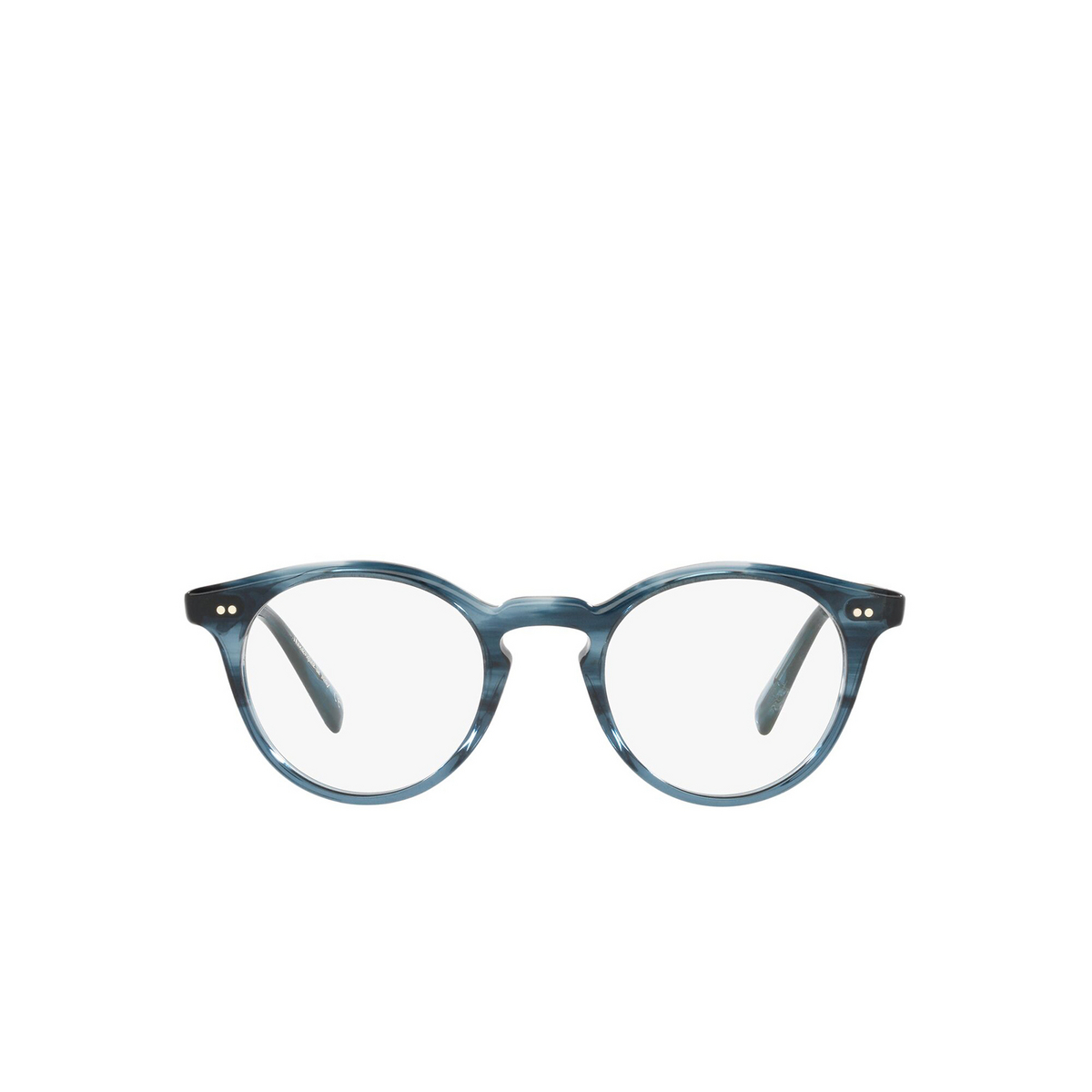 Oliver Peoples® Round Eyeglasses: Romare OV5459U color Dark Blue Vsb 1730 - front view.