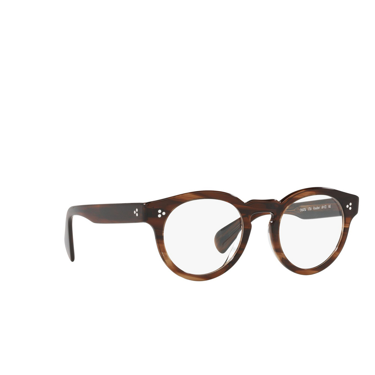 Oliver Peoples® Round Eyeglasses: Rosden OV5475U color Tuscany Tortoise 1724 - three-quarters view.