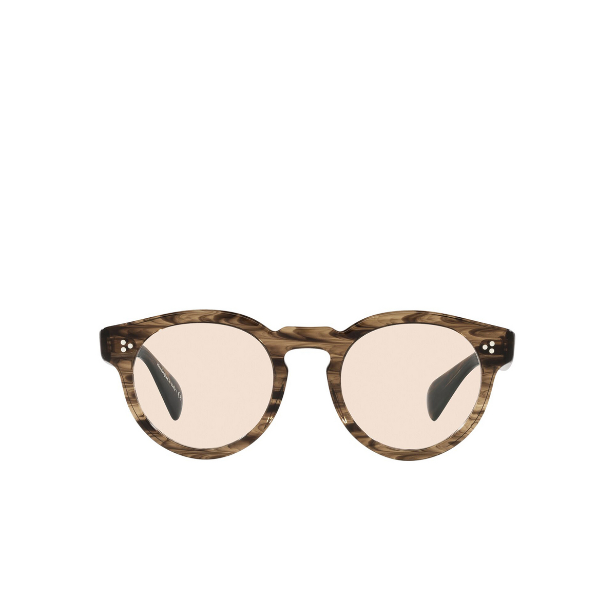 Oliver Peoples® Round Eyeglasses: Rosden OV5475U color Sepia Smoke 1689 - front view.