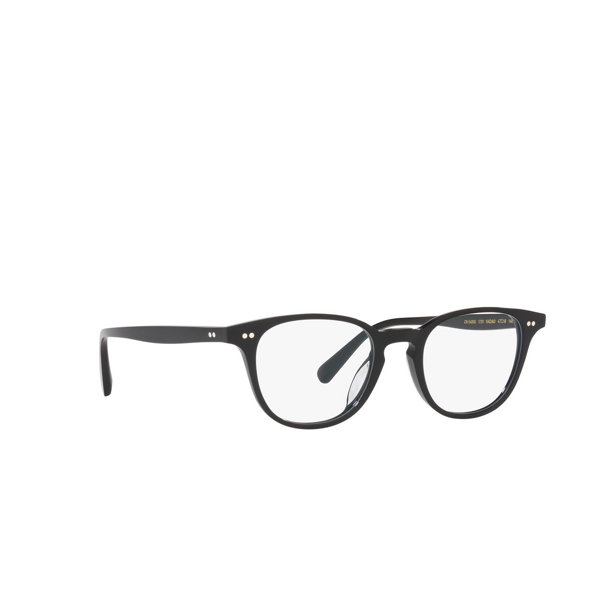 Oliver Peoples® Square Eyeglasses: Sadao OV5481U color Black 1731 - three-quarters view.