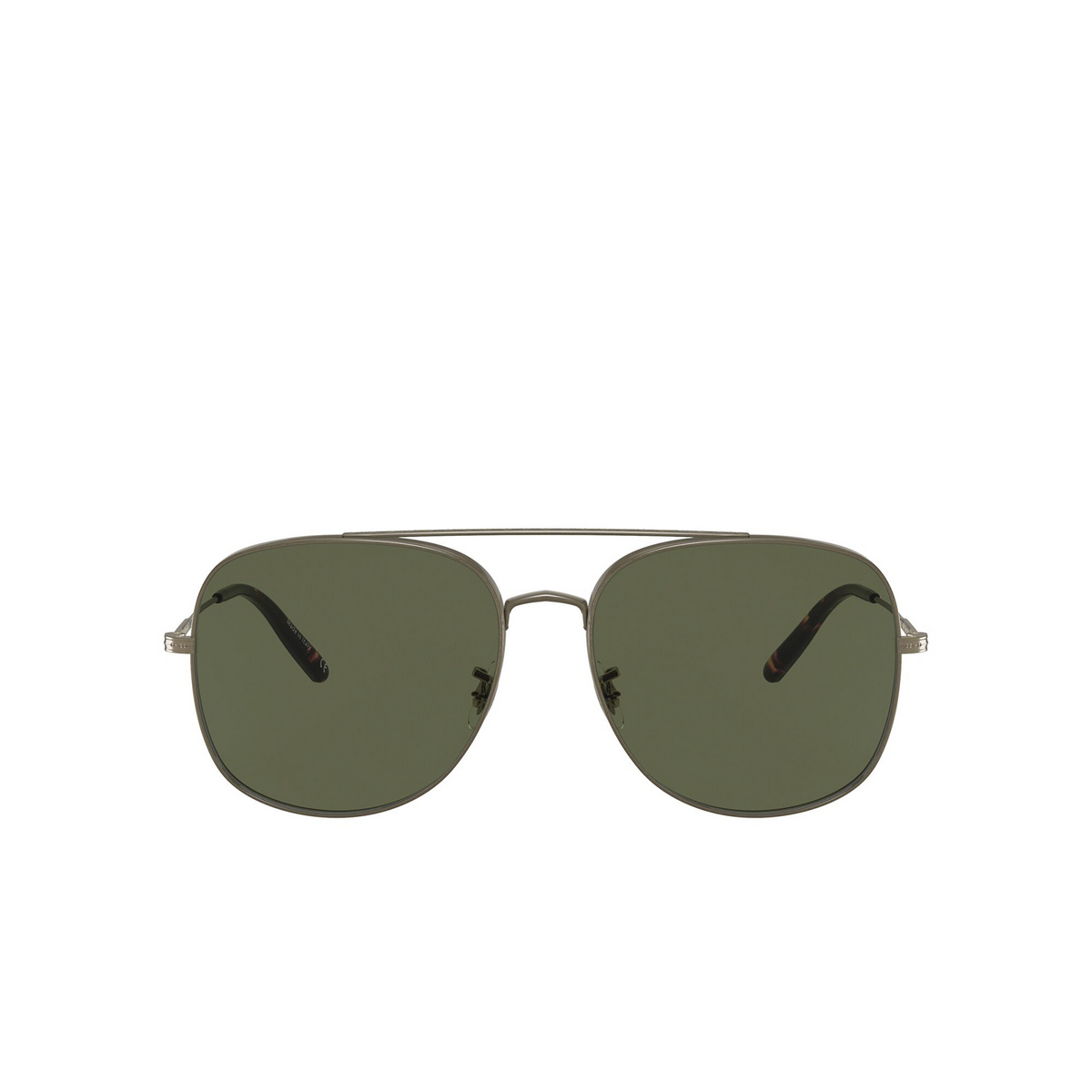 Oliver Peoples® Aviator Sunglasses: Taron OV1272S color Antique Gold 528471 - front view.