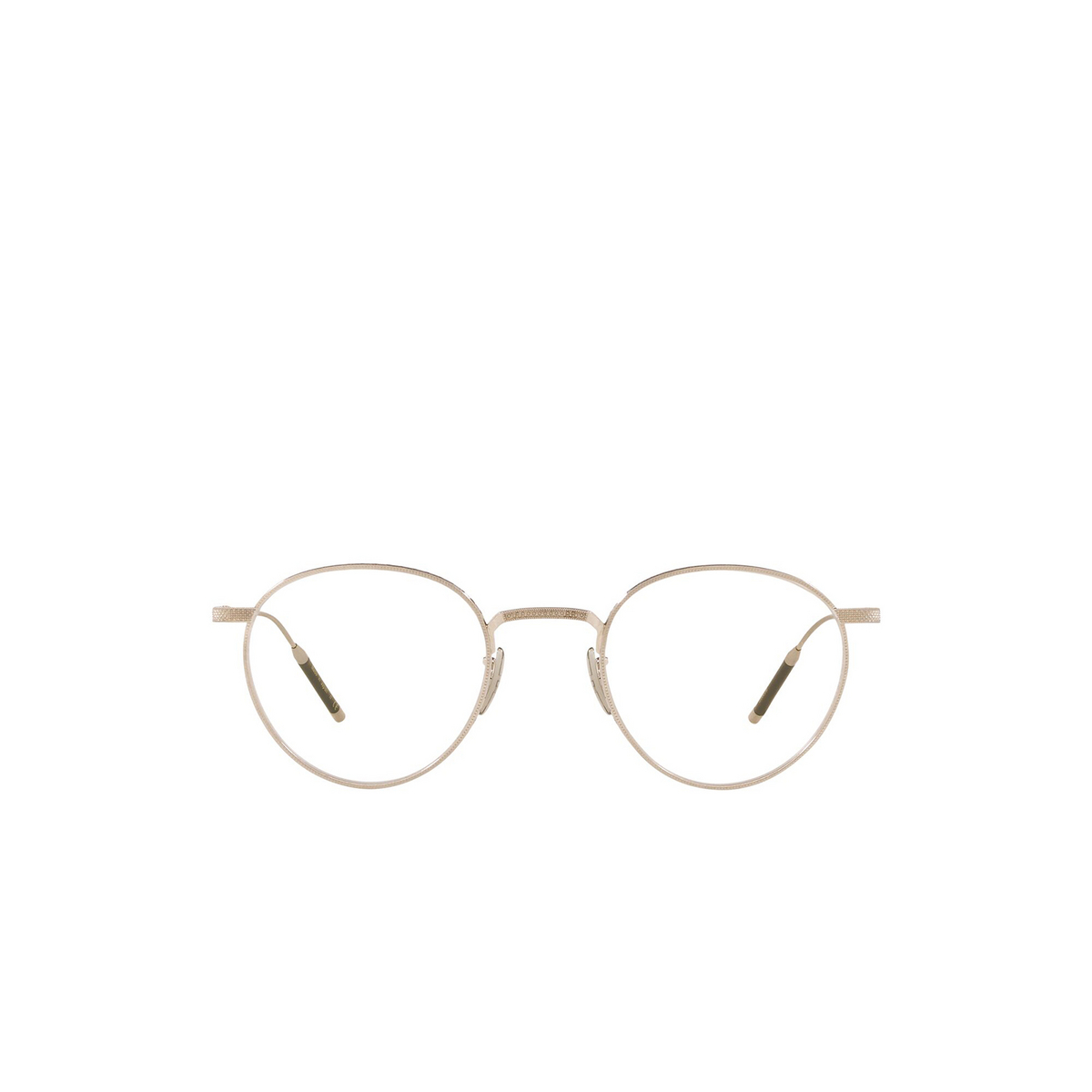 Oliver Peoples® Round Eyeglasses: Tk-1 OV1274T color Brushed Silver 5254 - front view.
