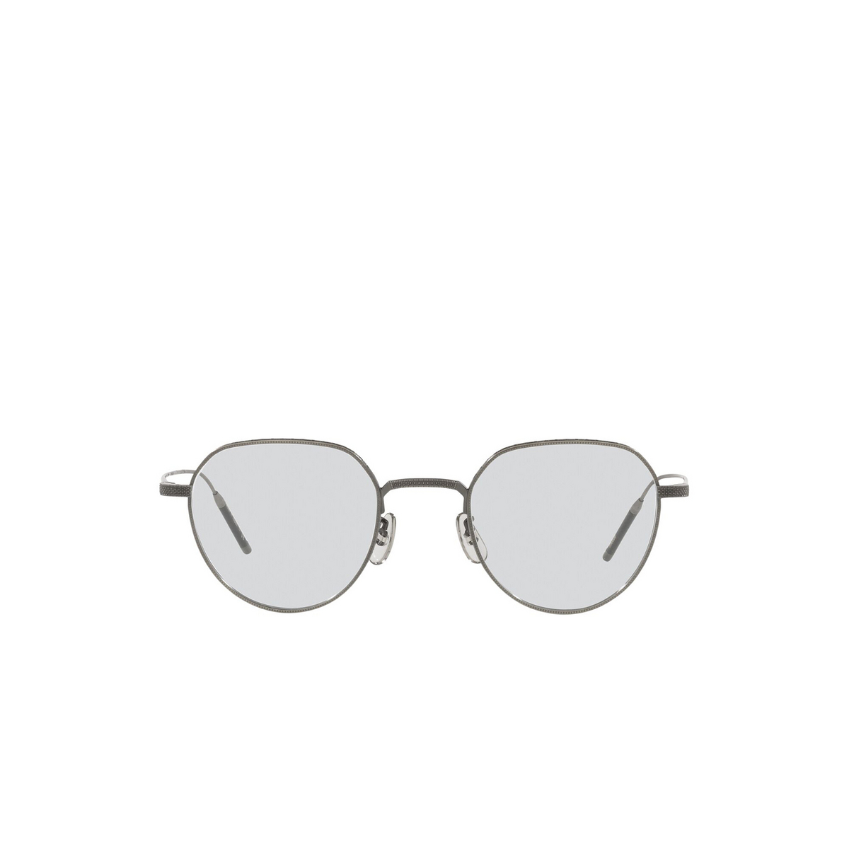 Oliver Peoples® Round Eyeglasses: Tk-2 OV1275T color Pewter 5076 - front view.