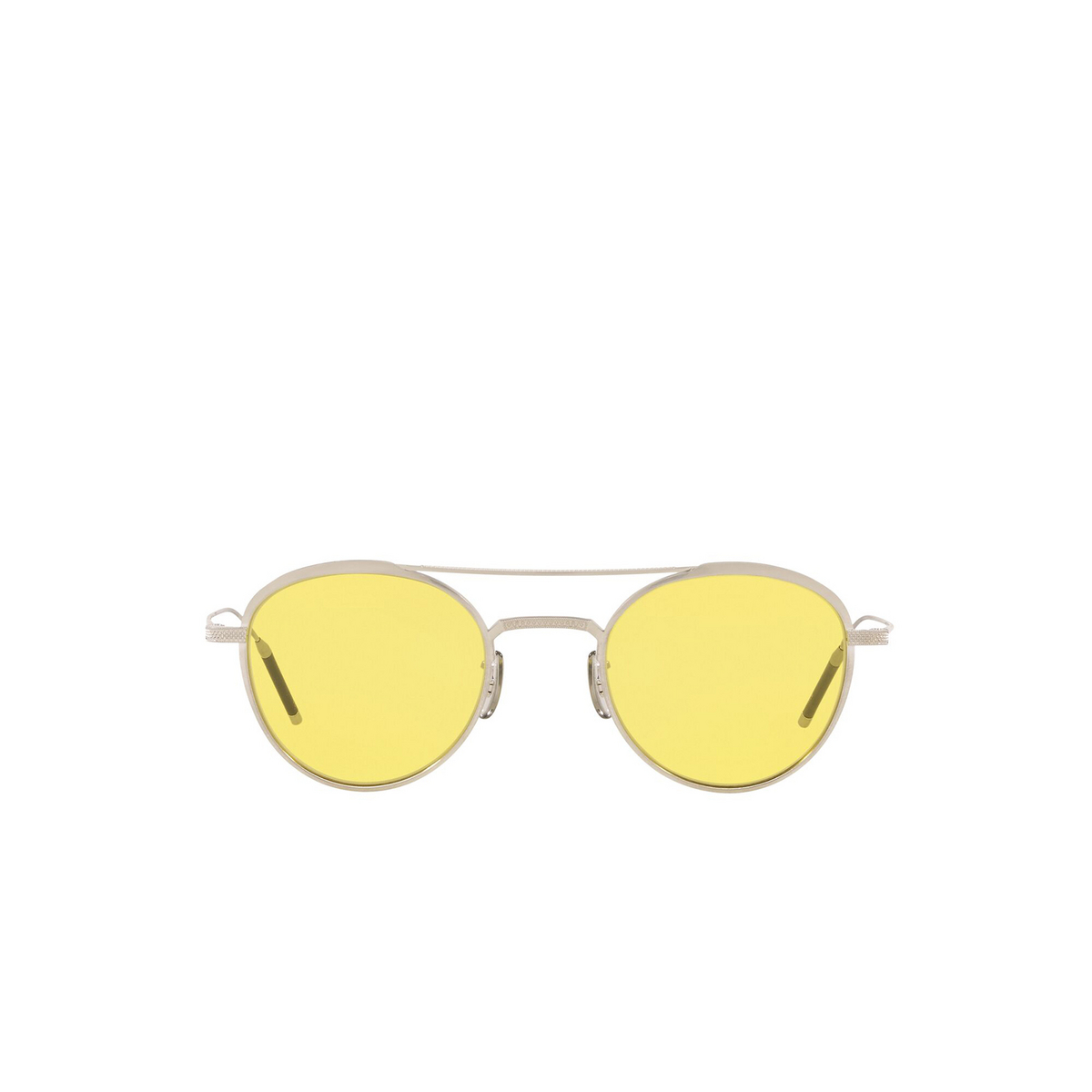Oliver Peoples® Round Eyeglasses: Tk-2 OV1275T color Brushed Silver 5254 - front view.