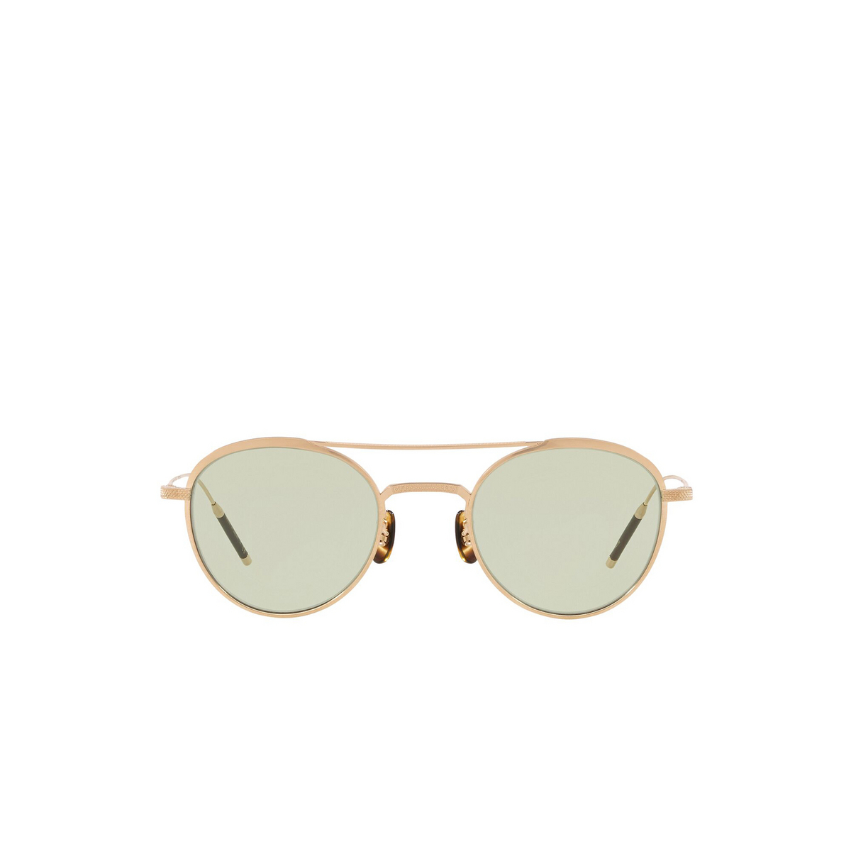 Oliver Peoples® Round Eyeglasses: Tk-2 OV1275T color Brushed Gold 5311 - front view.