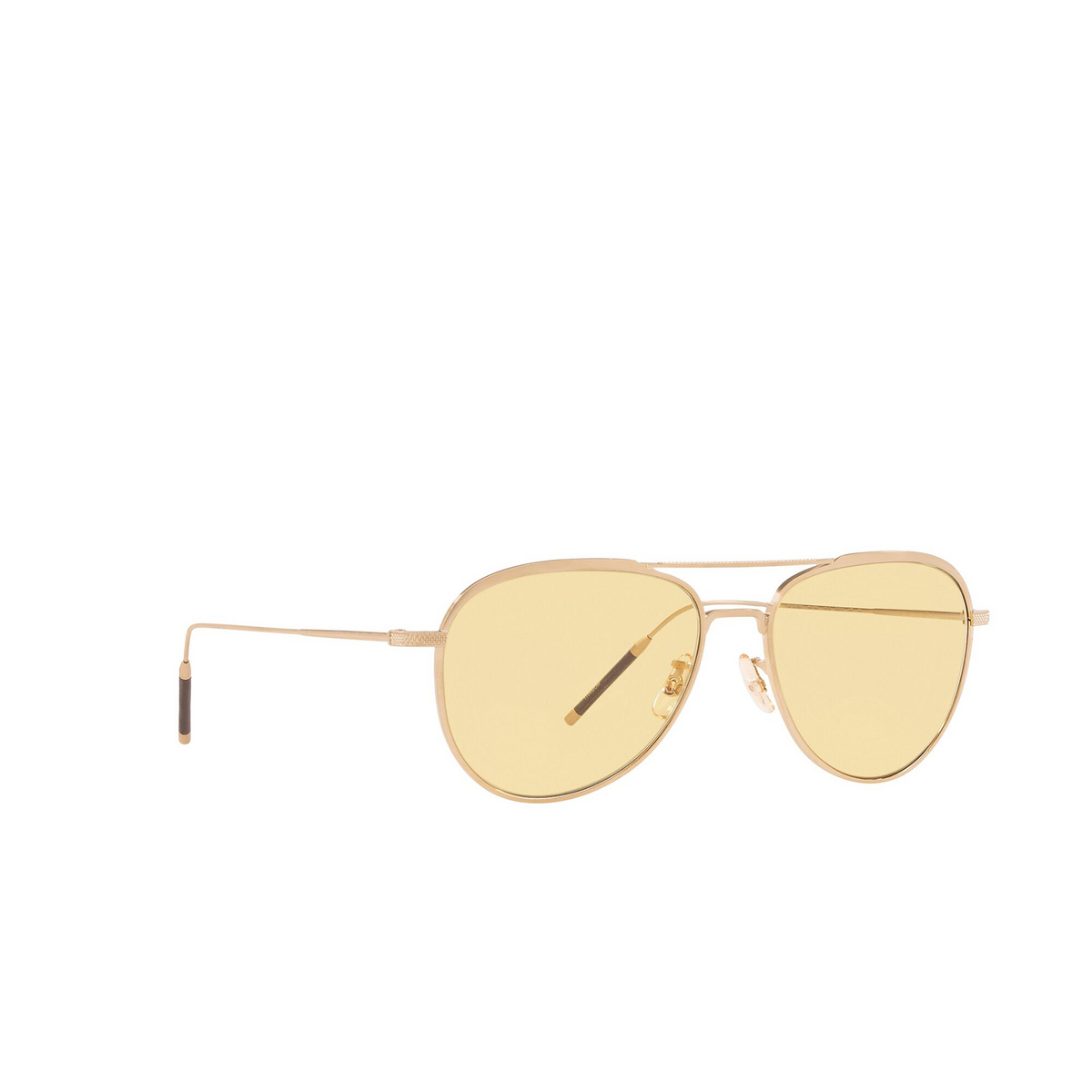 Oliver Peoples TK-3 Sunglasses 5311R6 Brushed Gold - three-quarters view