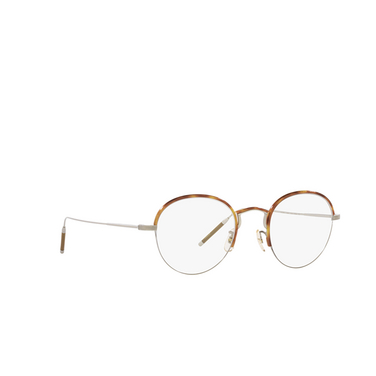 Oliver Peoples TK-6 Eyeglasses 5036 silver / amber tortoise - three-quarters view