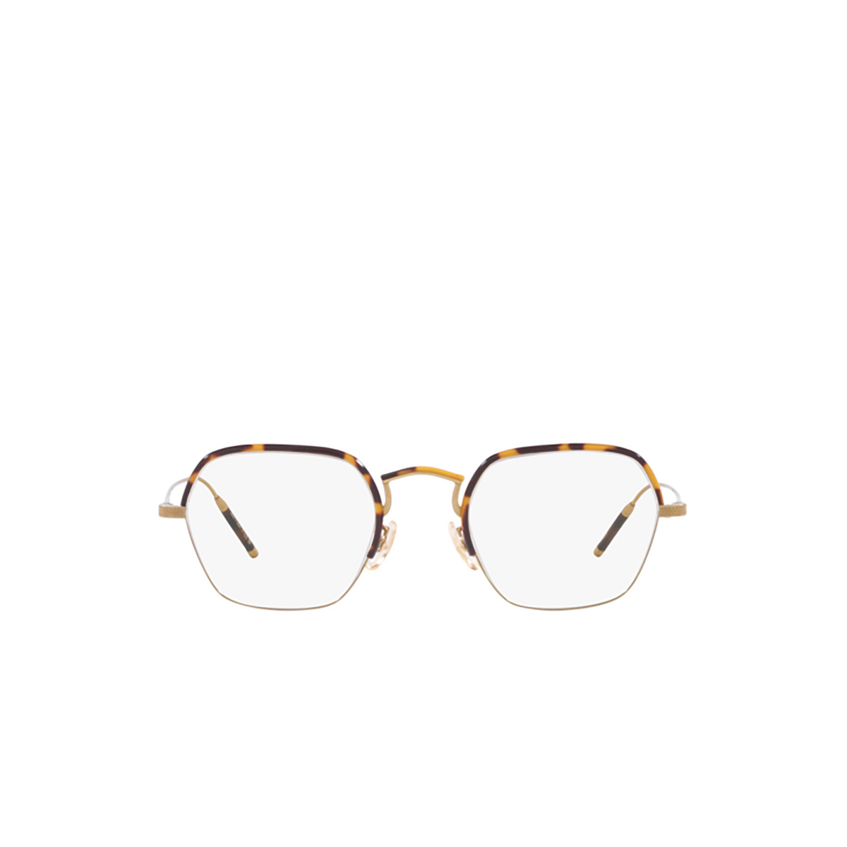 Oliver Peoples TK-7 Eyeglasses 5252 Brushed Gold / Tortoise - front view