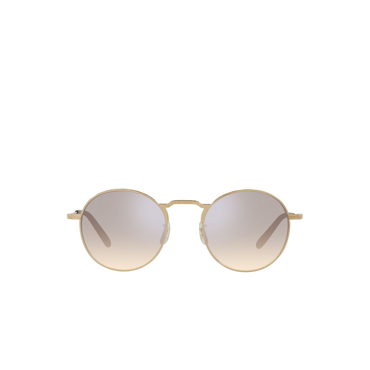Oliver Peoples® Round Sunglasses: Weslie Sun OV1282ST color Gold 529232 - front view.