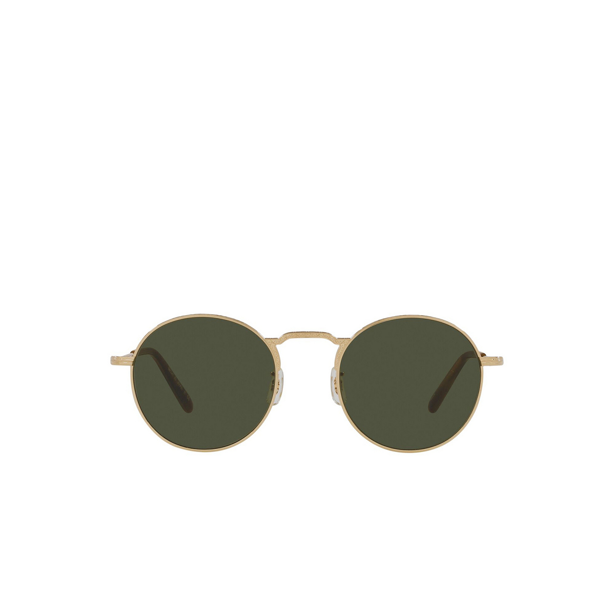 Oliver Peoples® Round Sunglasses: Weslie Sun OV1282ST color Gold 529252 - front view.