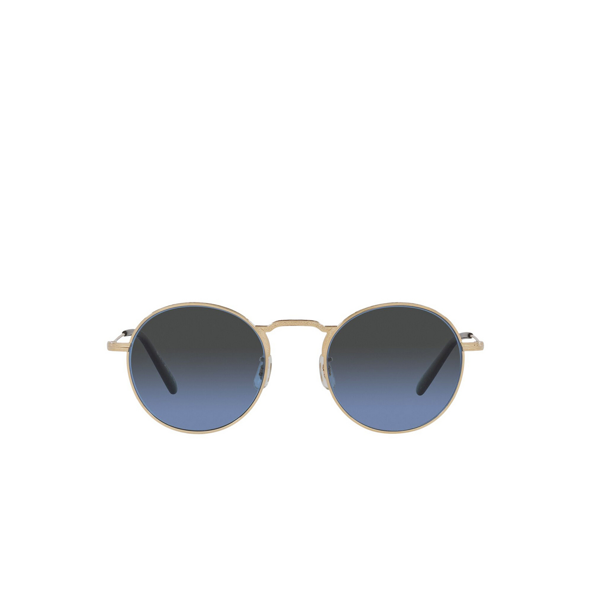 Oliver Peoples® Round Sunglasses: Weslie Sun OV1282ST color Gold 5292P4 - front view.