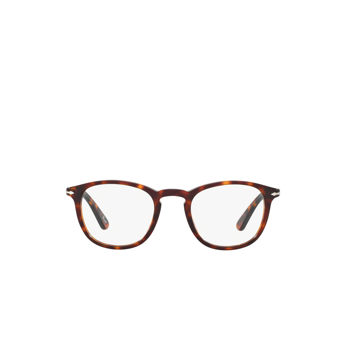 Persol® Square Eyeglasses: PO3143V color Havana 24 - front view.