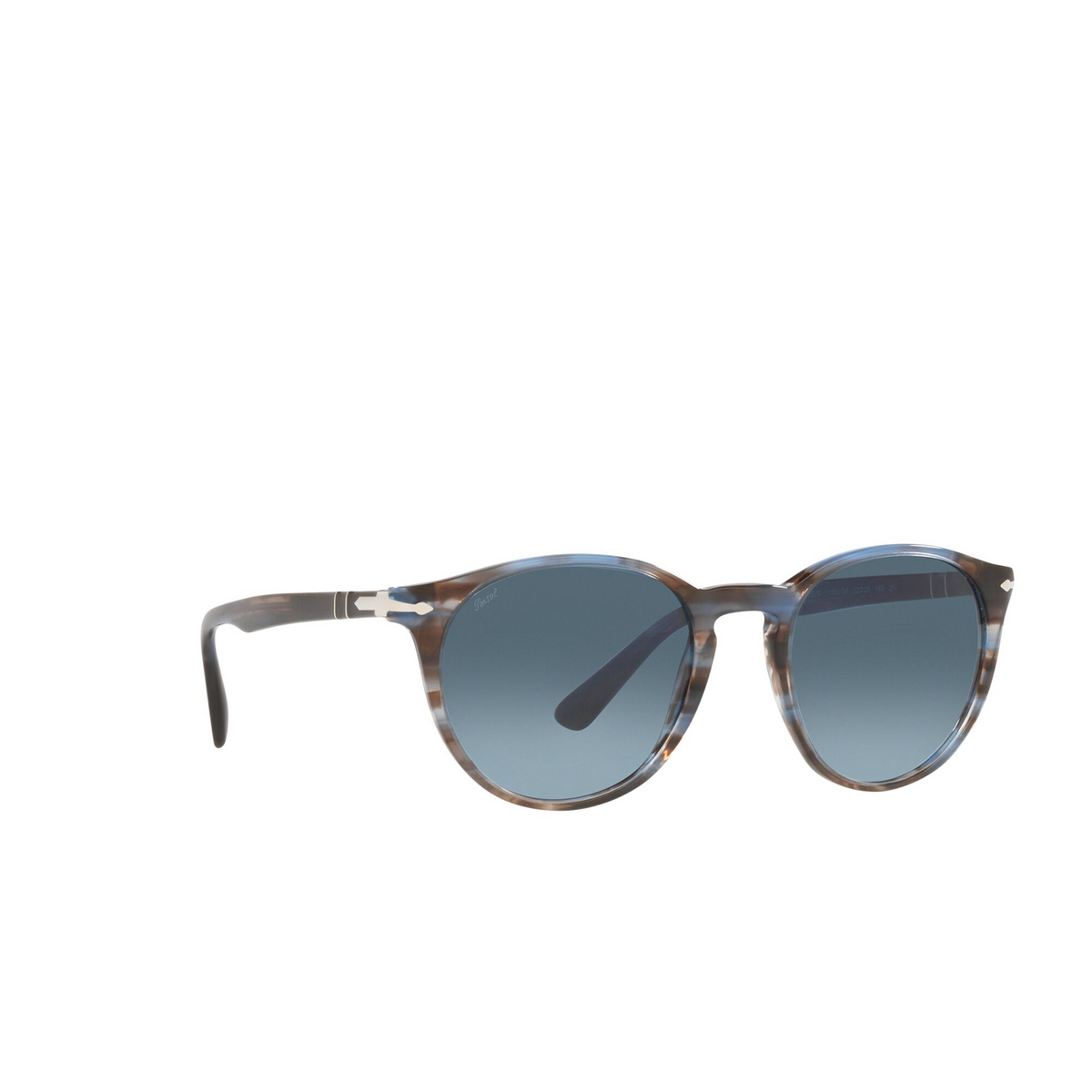 Persol PO3152S Sunglasses 1155Q8 Striped Blue - three-quarters view