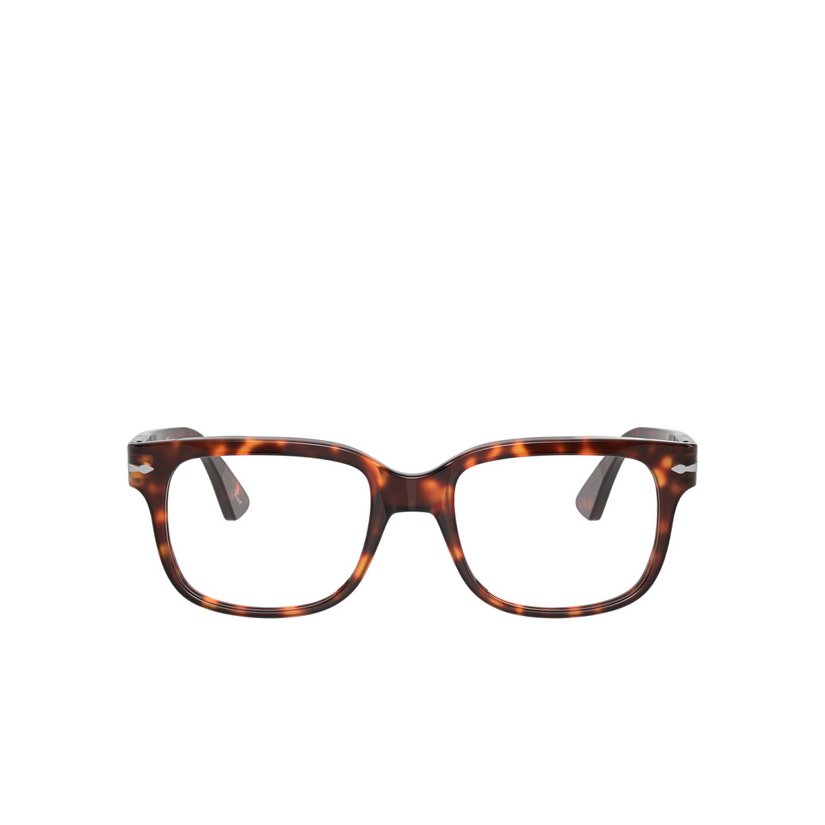 Persol® Rectangle Eyeglasses: PO3252V color Havana 24 - front view.