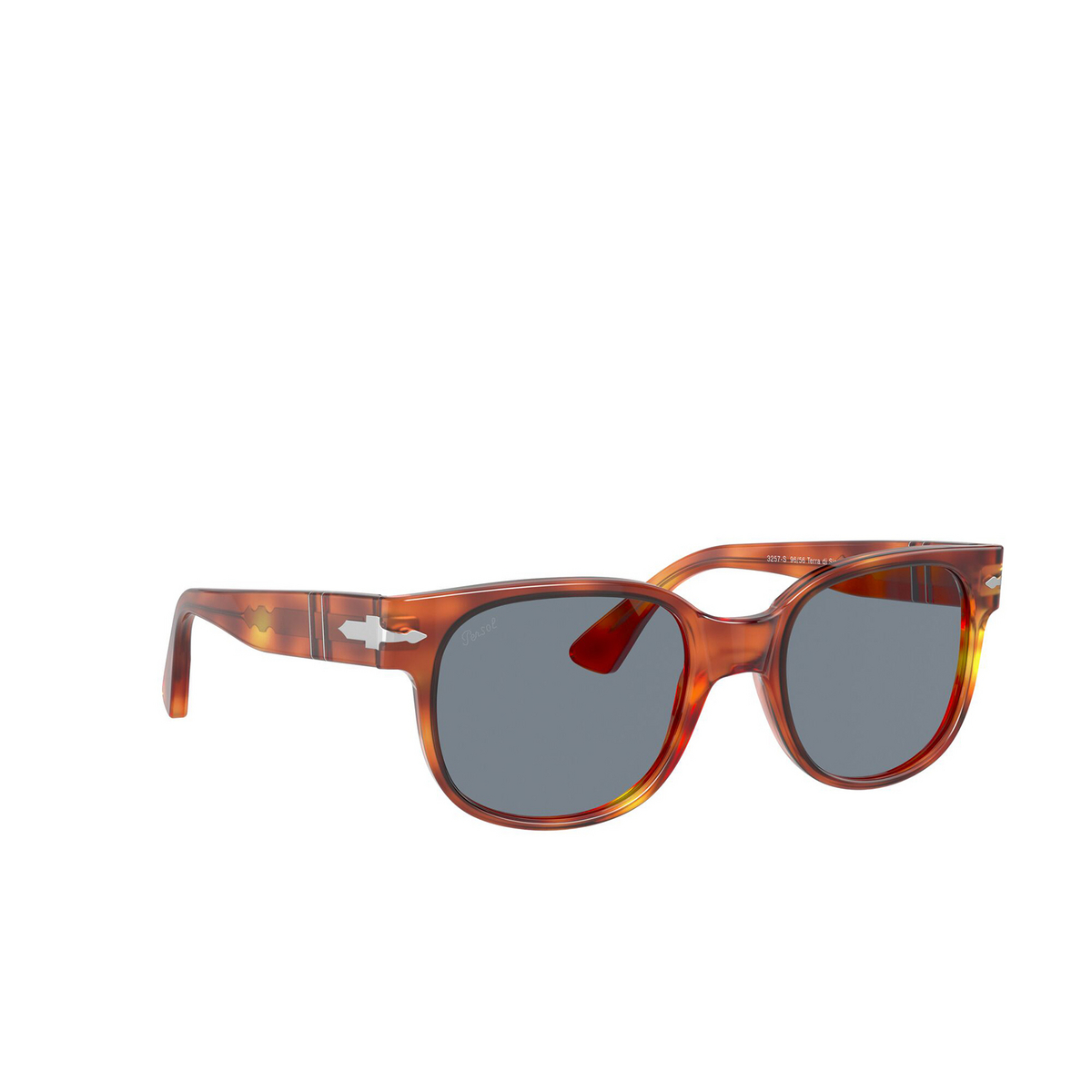 Persol® Square Sunglasses: PO3257S color Terra Di Siena 96/56 - three-quarters view.