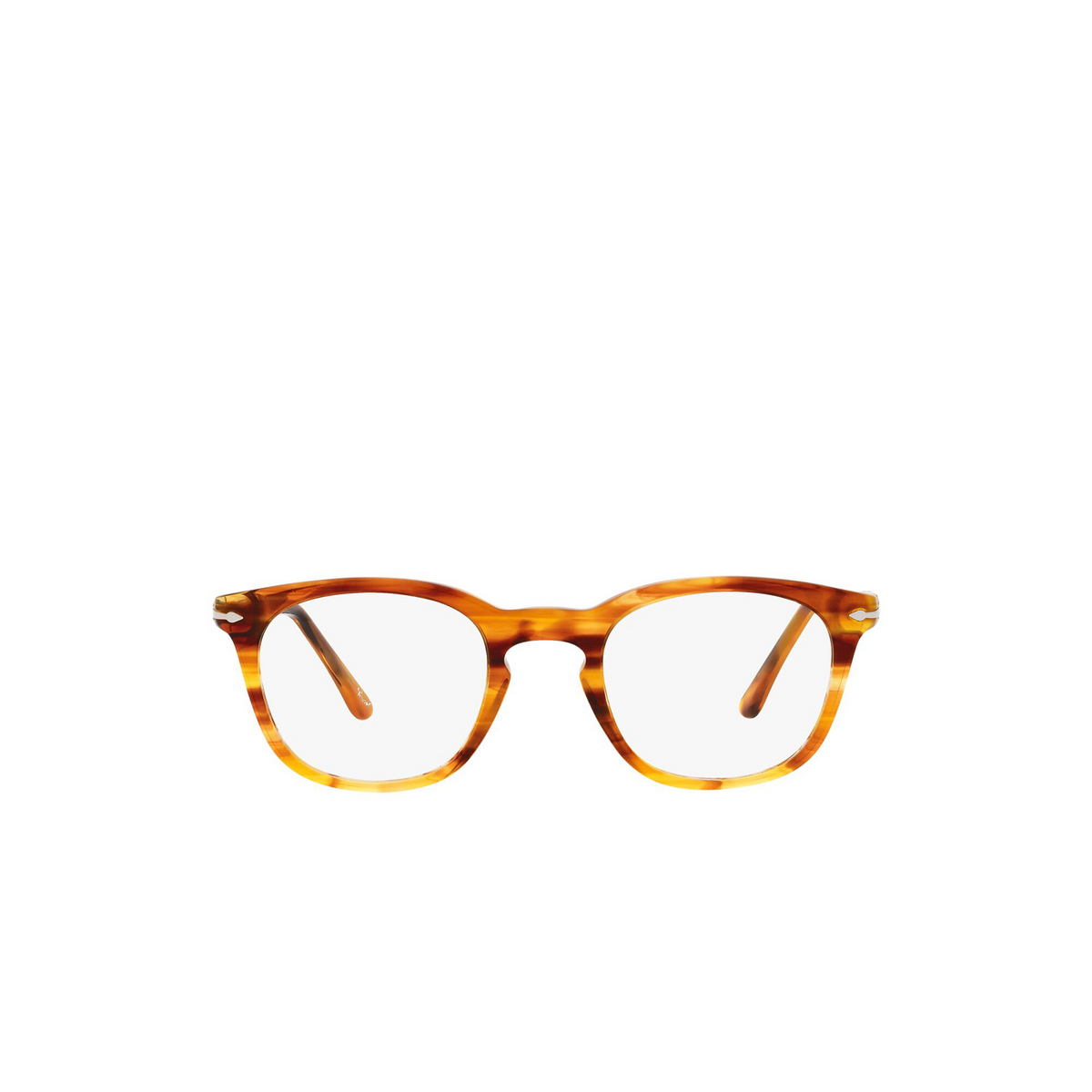 Occhiali da vista Persol PO3258V 1157 Striped Brown - frontale