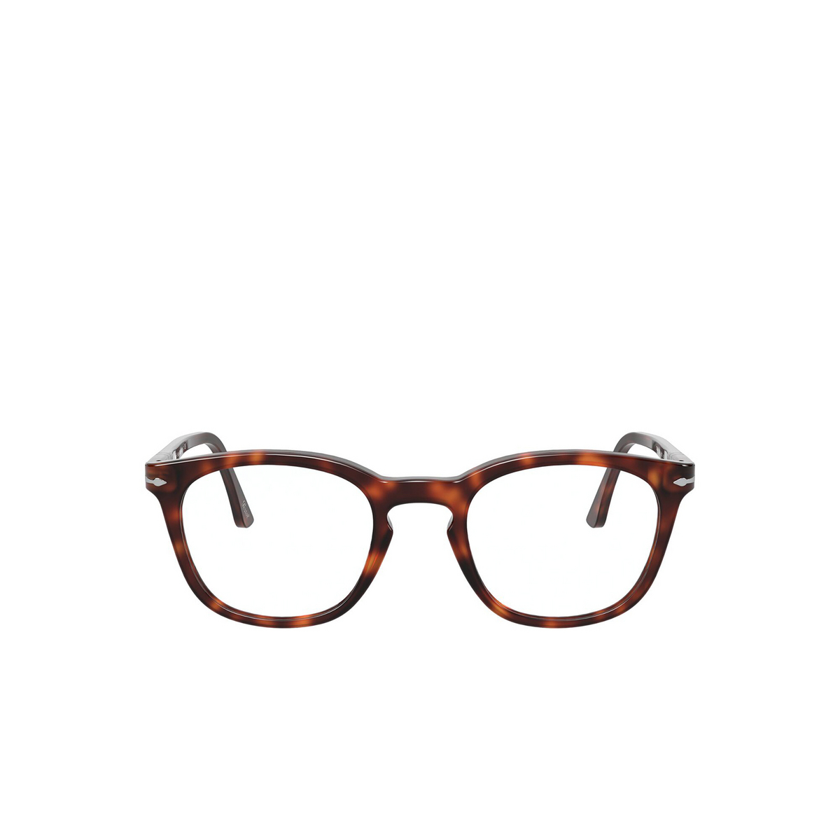 Persol® Square Eyeglasses: PO3258V color Havana 24 - front view.