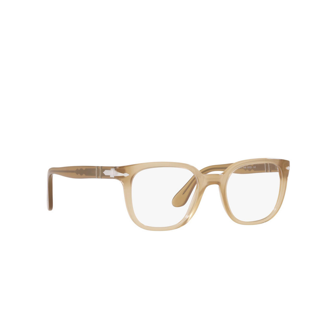 Persol® Square Eyeglasses: PO3263V color 1169 Beige Opal - 3/3