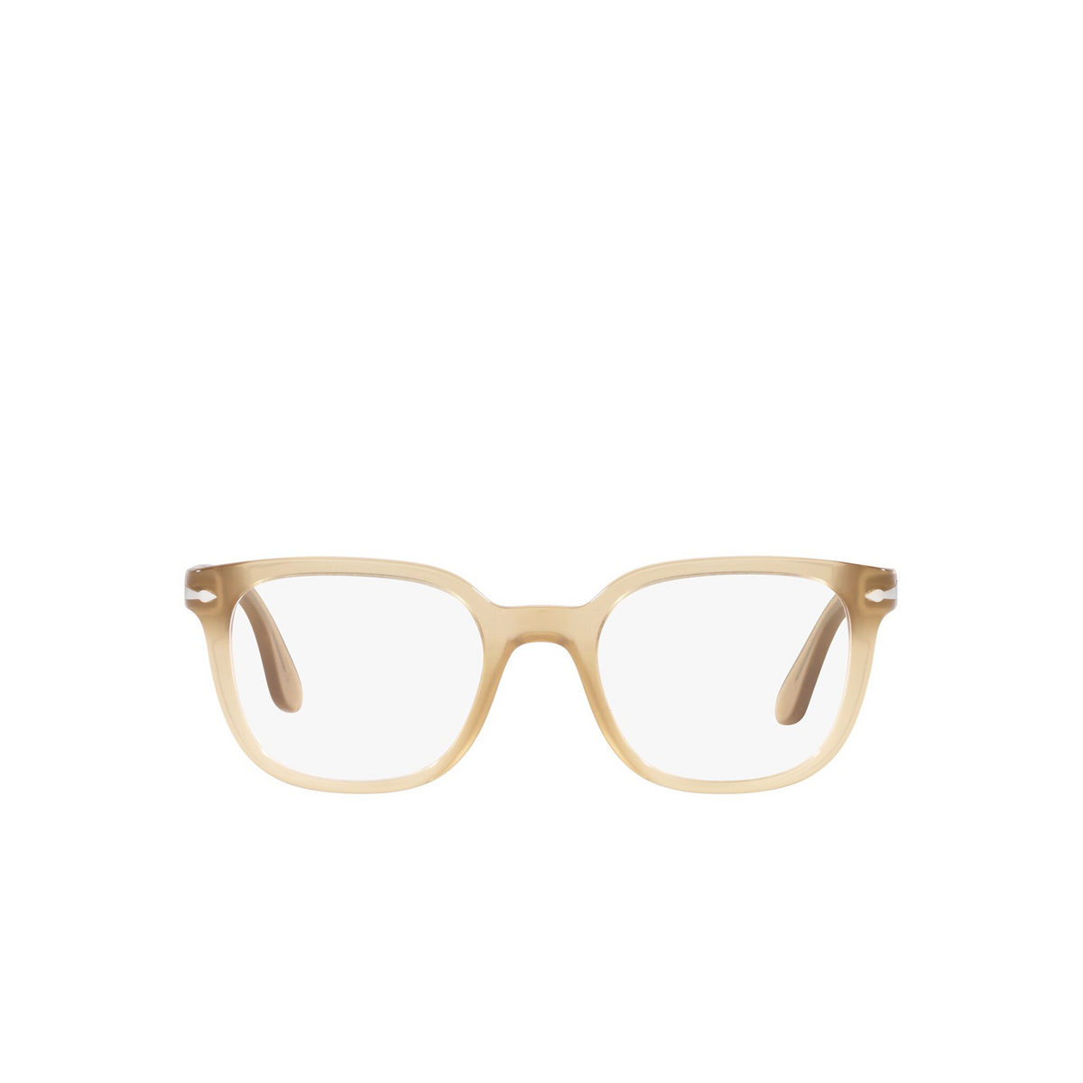 Persol® Square Eyeglasses: PO3263V color Beige Opal 1169 - front view.
