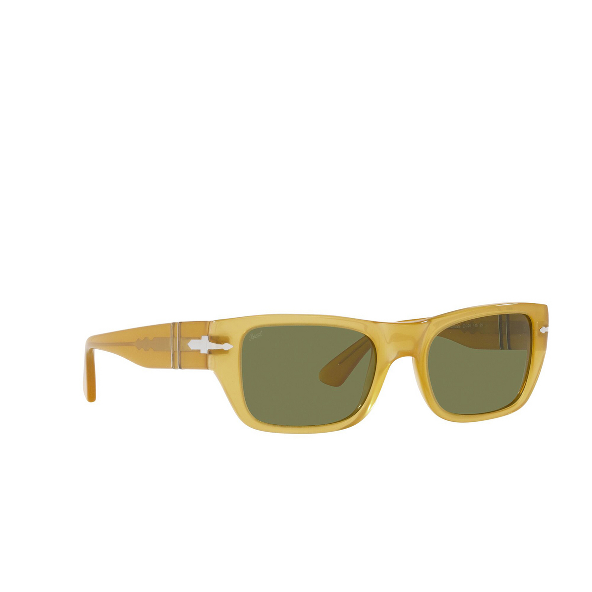 Persol® Rectangle Sunglasses: PO3268S color Miele 204/4E - three-quarters view.