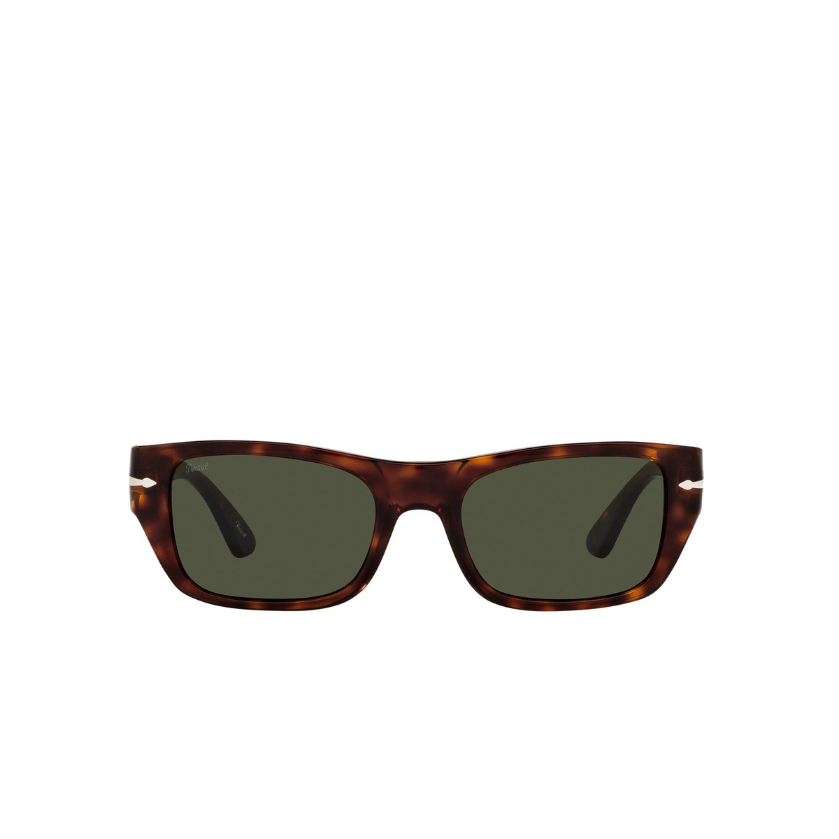 Persol® Rectangle Sunglasses: PO3268S color Havana 24/31 - front view.