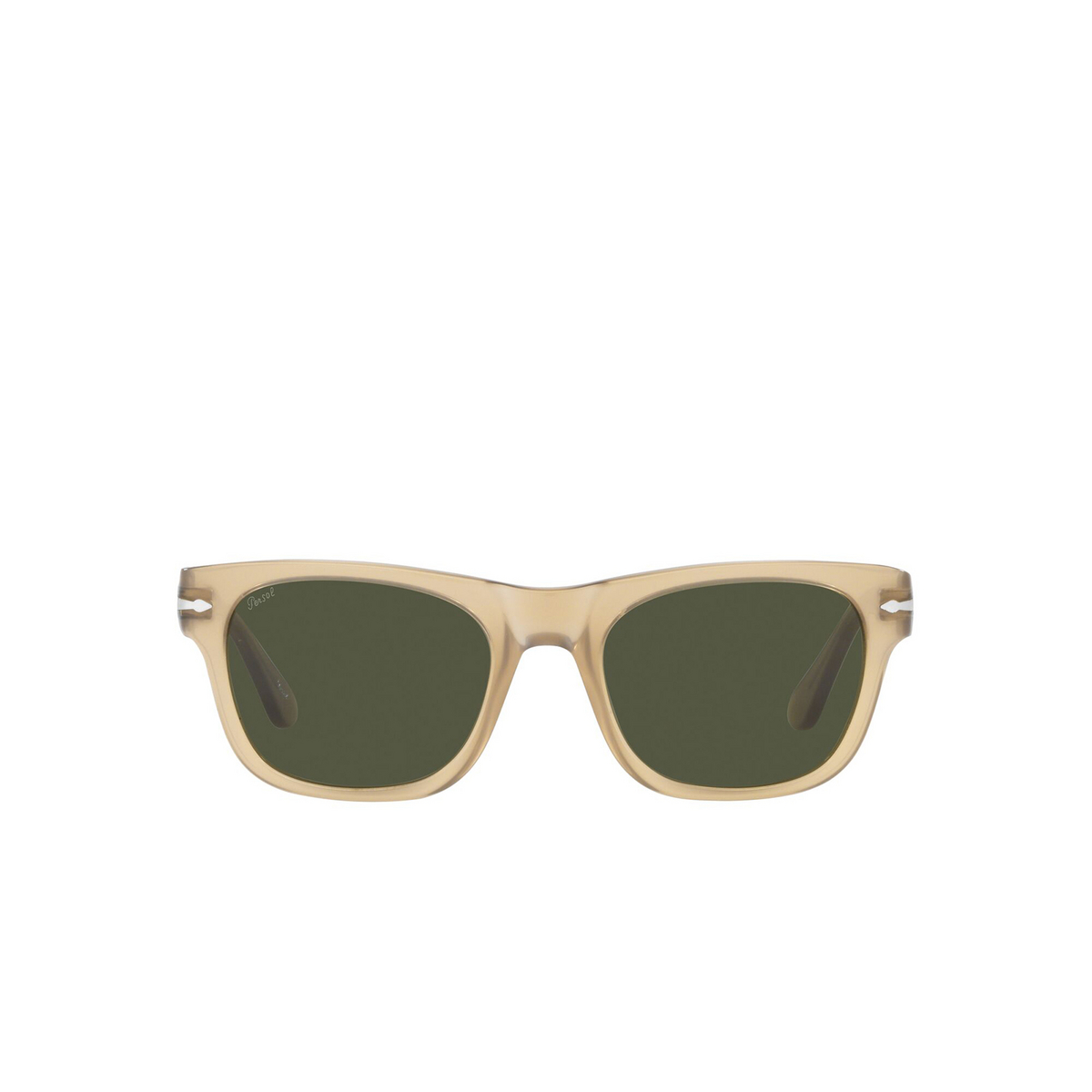 Persol® Rectangle Sunglasses: PO3269S color Beige Opal 116931 - front view.