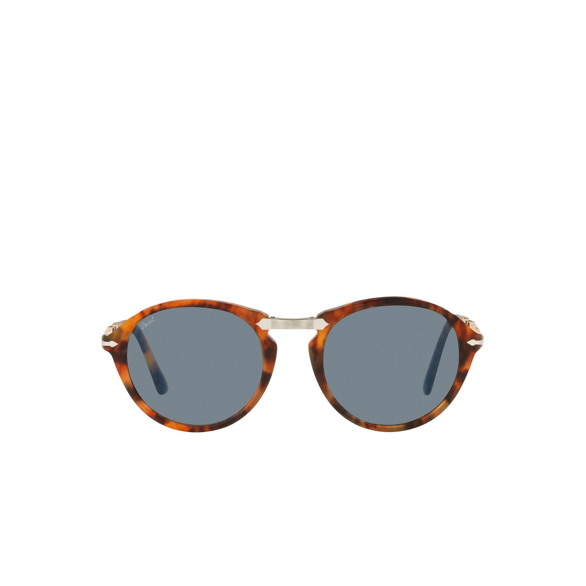 Persol® Round Sunglasses: PO3274S color Caffe 108/56 - front view.