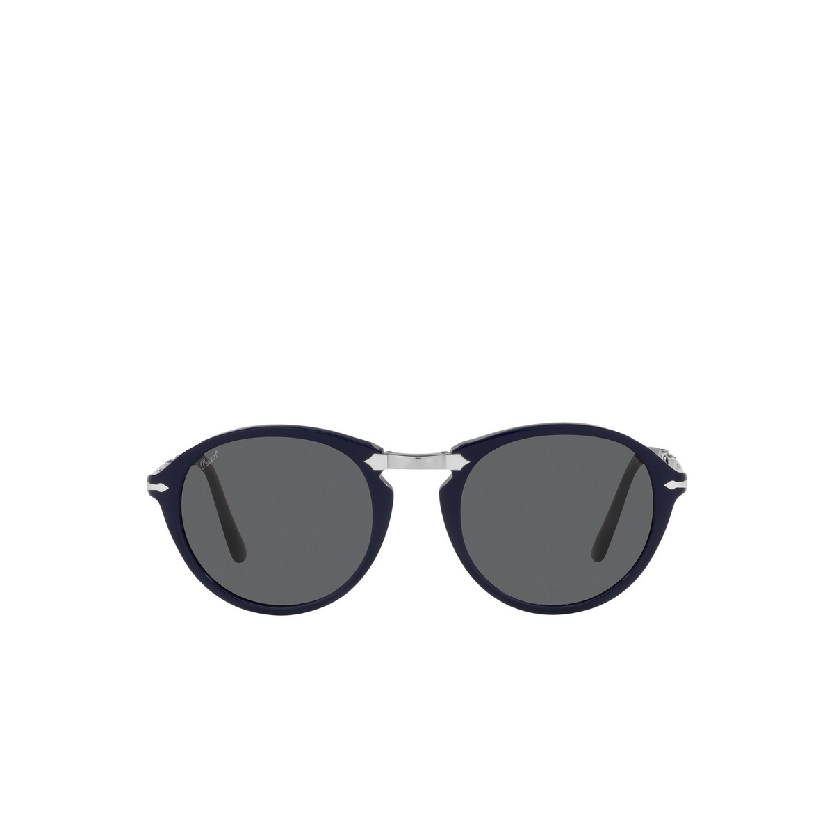 Persol® Round Sunglasses: PO3274S color Blu 1144B1 - front view.