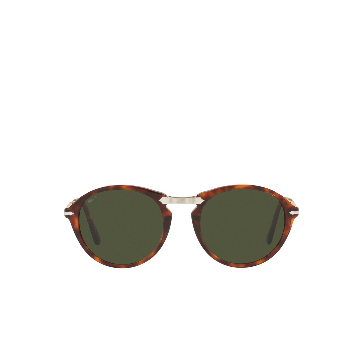 Persol® Round Sunglasses: PO3274S color Havana 24/31 - front view.