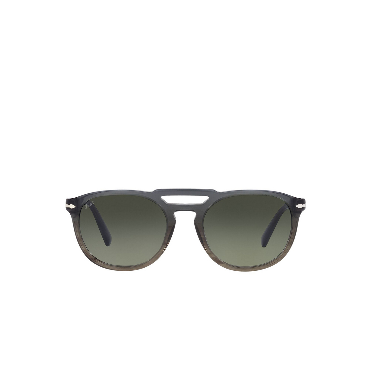 Persol® Square Sunglasses: PO3279S color Gray Gradient Striped Green 101271 - front view.
