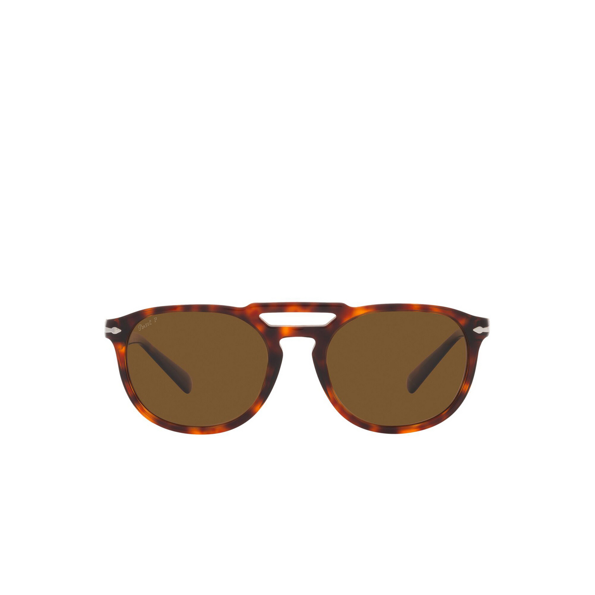 Persol® Square Sunglasses: PO3279S color Havana 24/57 - front view.