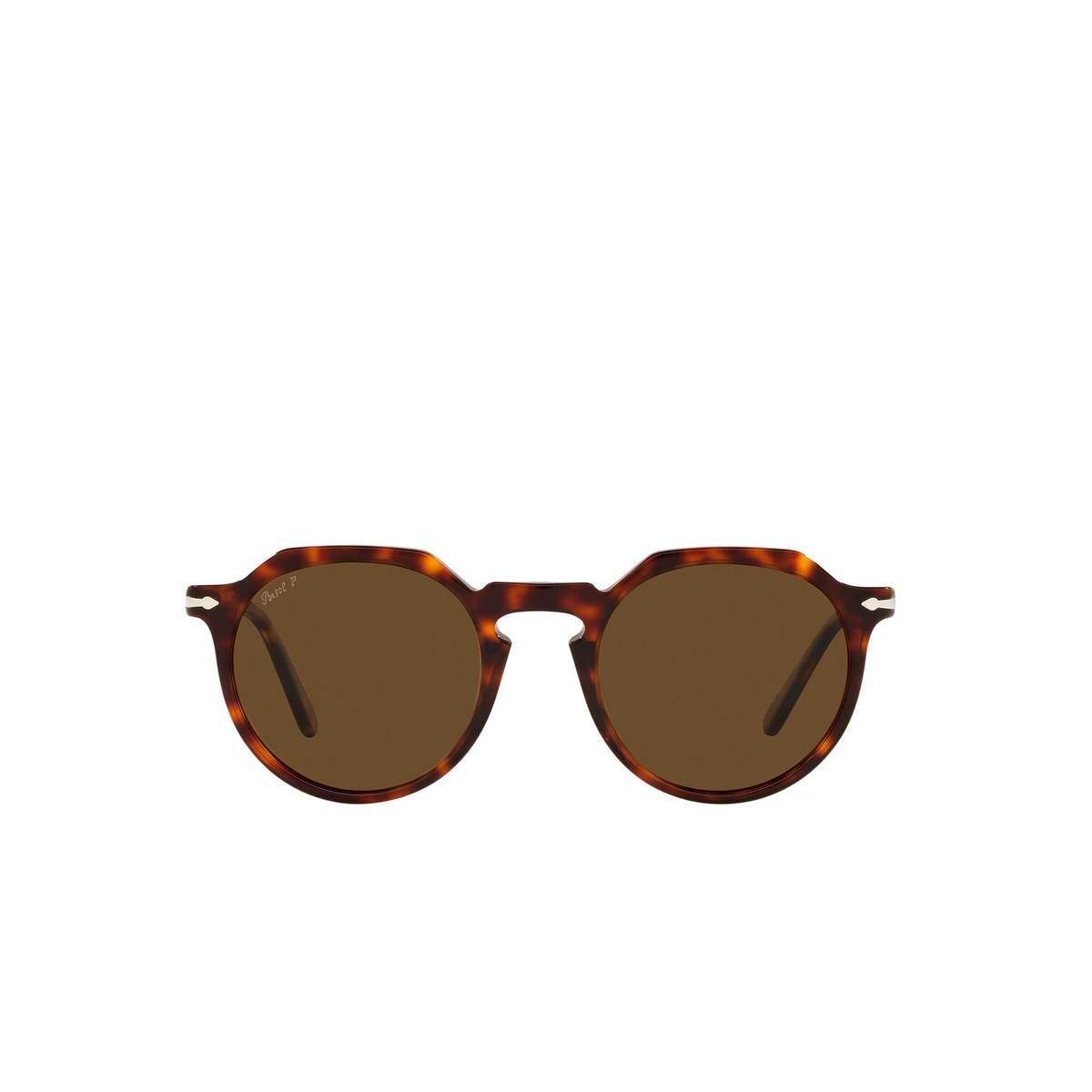 Persol® Irregular Sunglasses: PO3281S color Havana 24/57 - front view.