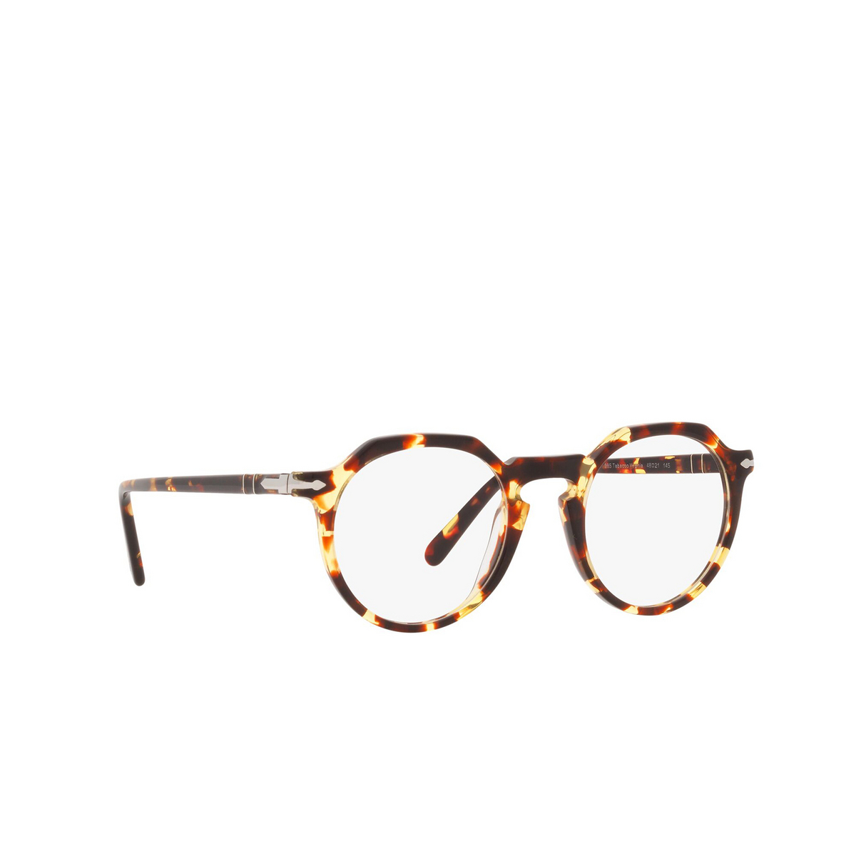 Persol® Irregular Eyeglasses: PO3281V color Tabacco Virginia 985 - three-quarters view.