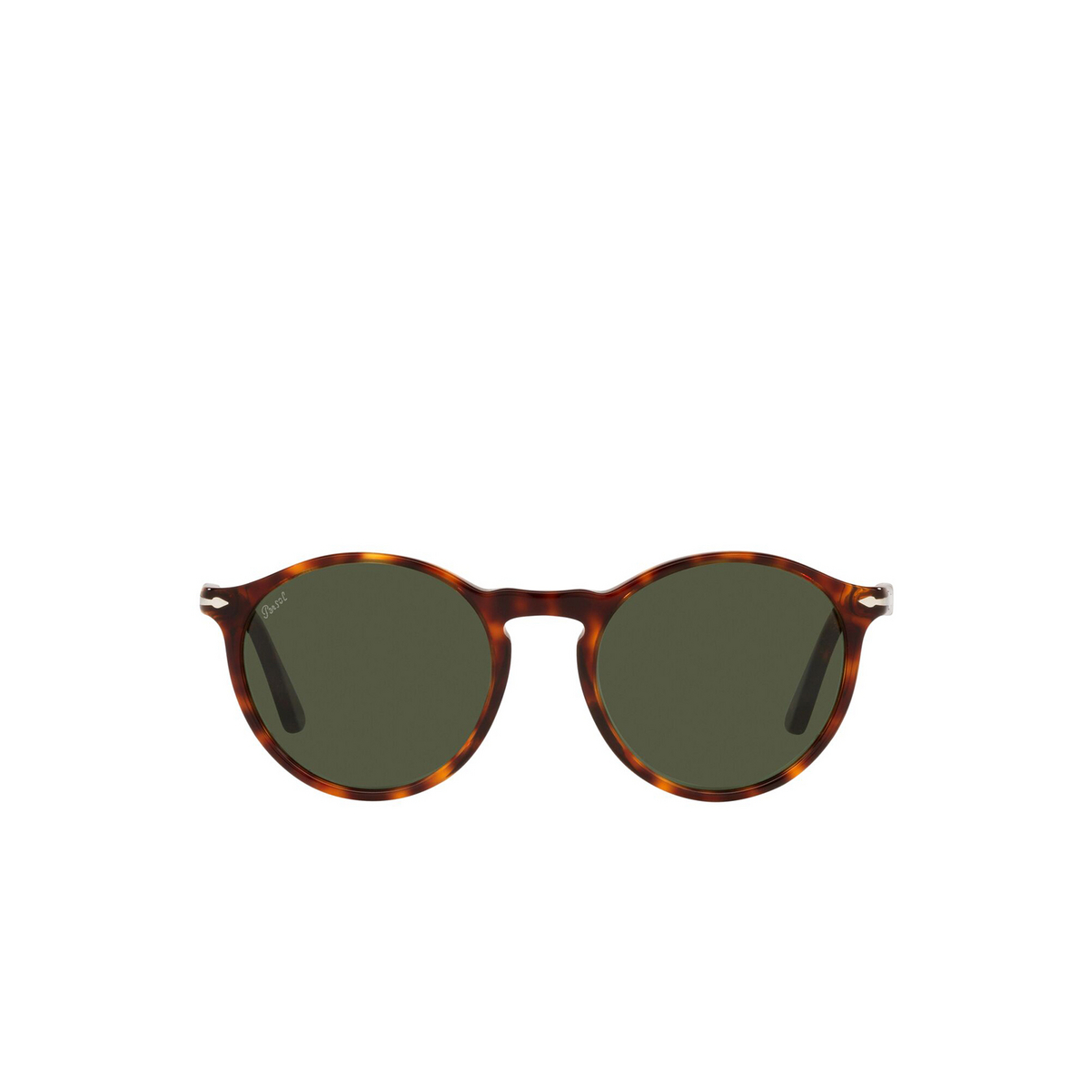 Persol® Round Sunglasses: PO3285S color Havana 24/31 - front view.