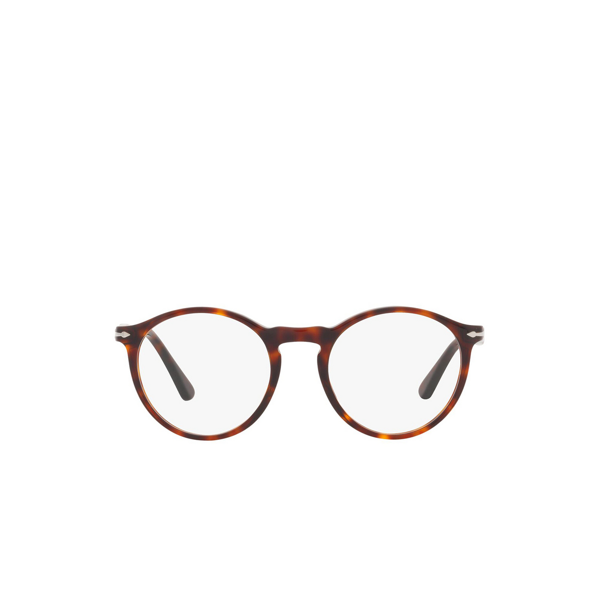 Persol® Round Eyeglasses: PO3285V color Havana 24 - front view.