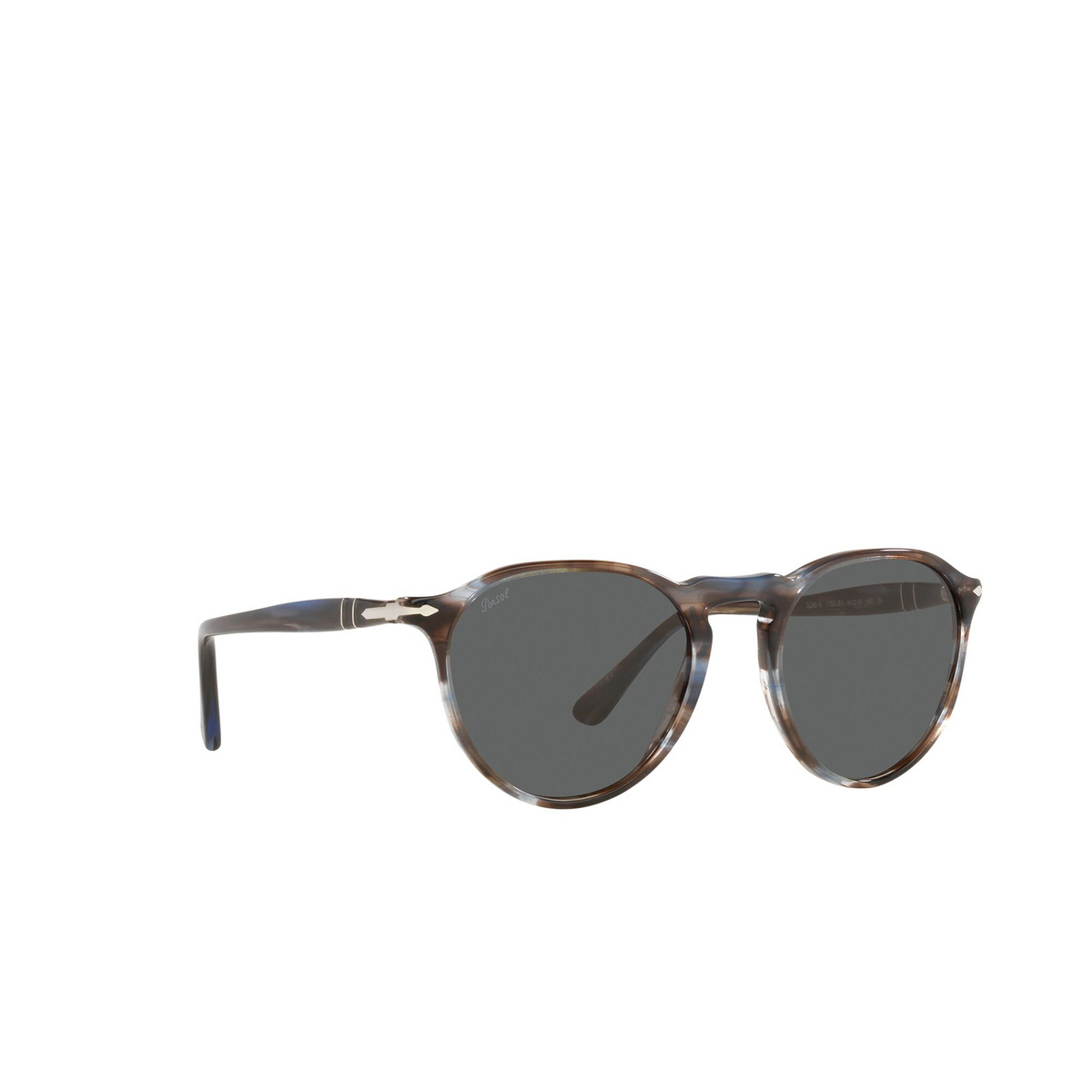 Persol® Round Sunglasses: PO3286S color Striped Blue 1155B1 - 3/3.