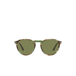 Persol® Round Sunglasses: PO3286S color Striped Green 11564E.